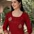 Trendmalls Maroon Satin Embroidered Cotton Party Wear Kurta Pant with Dupatta Salwar Suit Set