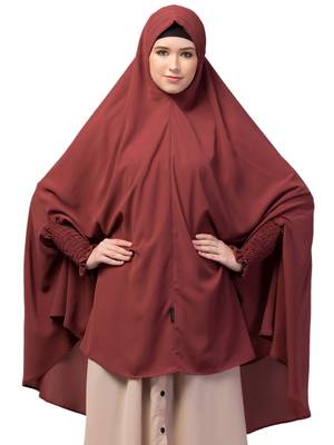 Nazneen stretchable smoking at wrist knee length Jilbab cum prayer khimar  Hijab 1