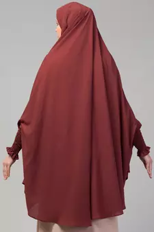 Nazneen stretchable smoking at wrist knee length Jilbab cum prayer khimar  Hijab