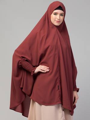 Nazneen stretchable smoking at wrist knee length Jilbab cum prayer khimar  Hijab 4