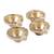 Stone & Kundan Studded Set of 4 Diya in Golden