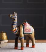 Handpainted Wooden Camel Showpiece