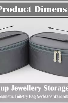 atorakushon Fabric Makeup Jewellery Storage Box Cosmetic Toiletry Bag Necklace Wardrobe Organizer Set of 2 Pink