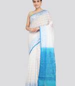 Pinkloom Women'S White Hand_Woven Soft Cotton Jamdani-Sarees Without Blouse Piece