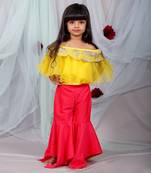 Frilly Top with Stylish Palazzo