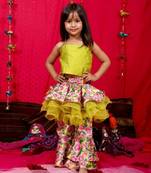 Frilly Ruffled top with Layered Palazzo