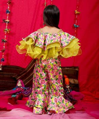 Frilly Ruffled top with Layered Palazzo 2