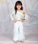 Top with various cuts along with attached dupatta and Palazzo at bottom