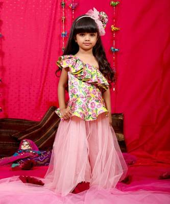Multicolor Frill pattern skirt 1