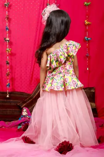 Multicolor Frill pattern skirt