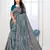 Teal Green Woven Banarasi silk blend Saree With Blouse