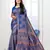 Royal Blue Woven Banarasi silk blend Saree With Blouse