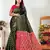 Dark Green Woven Banarasi silk blend Saree With Blouse