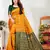 Mustard Woven Banarasi silk blend Saree With Blouse