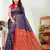 Navy Blue Woven Banarasi silk blend Saree With Blouse