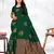 Dark Green Woven Banarasi silk blend Saree With Blouse
