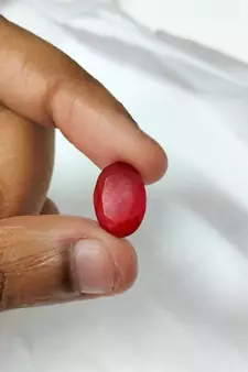 Natural Carnelian at Wholesale Rate 4.25 Ratti 3.86 Carat Oval Shape रात-रतुवा Loose Gemstone Astrology Purpose 1 Pcs