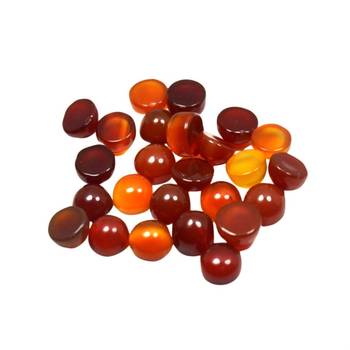 Natural Carnelian at Wholesale Rate 5.25 Ratti 4.77 Carat Small Round Shape रात-रतुवा Loose Gemstone Rashi Ratan 1 Pcs 2
