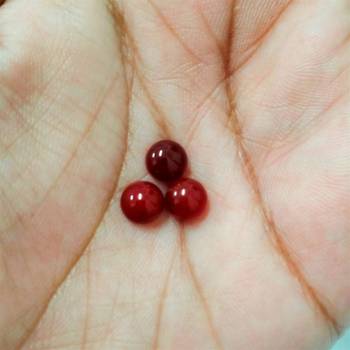 Natural Carnelian at Wholesale Rate 5.25 Ratti 4.77 Carat Small Round Shape रात-रतुवा Loose Gemstone Rashi Ratan 1 Pcs 4