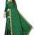 Green Chiffon Foil Print Saree With Blouse Piece