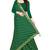 Green Chiffon Foil Print Saree With Blouse Piece