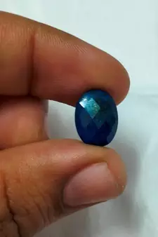 Natural Lapis Lazuli at Wholesale Rate 5.25 Ratti 4.77 Carat Faceted Oval Shape लाजवर्द Loose Gemstone Rashi Ratan 1 Pc