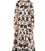 JSDC Floral Printed Chain Style Long Top + Black Inner Combo Dress