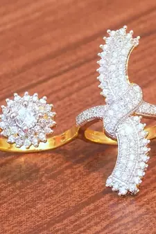 Gold Cubic Zirconia rings