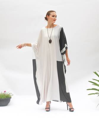 JSDC Geometric Printed Premium Soft Silk Women Wear Long Kaftan 3
