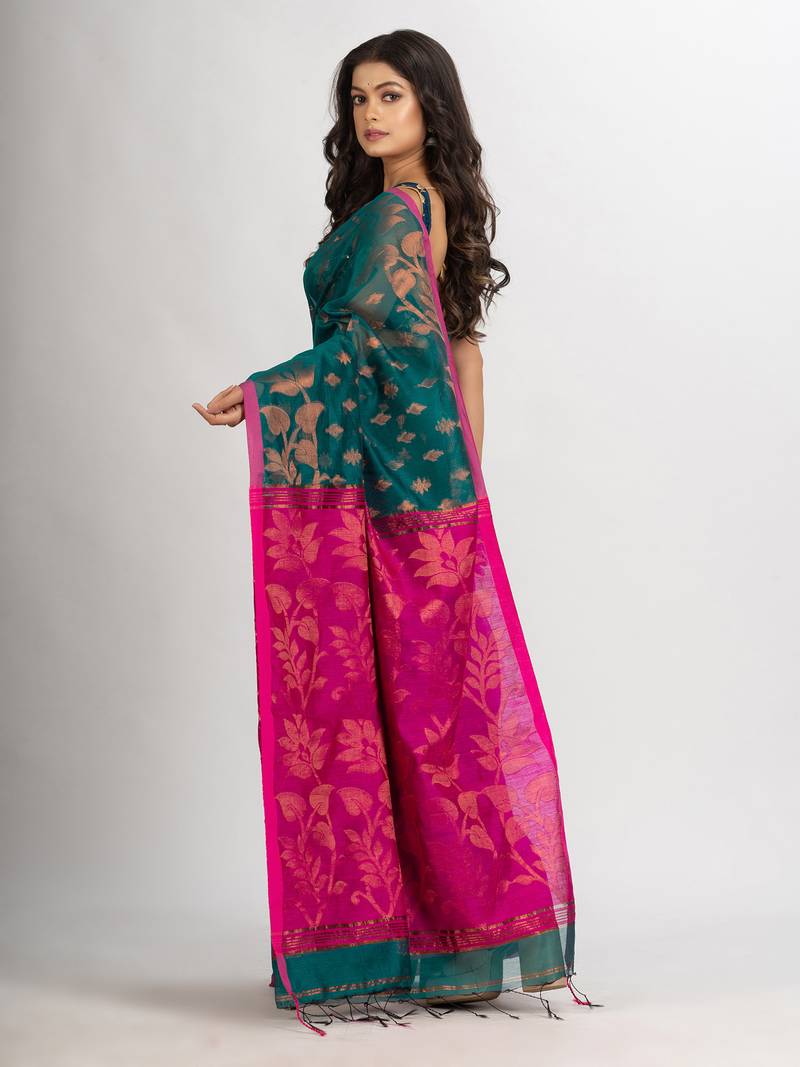 Raja Cotton Blend Handloom Tangail Saree