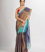 Gold Firoja Zari Cotton Tissue Madhumani Jacquard handloom Saree