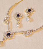 Gold Cubic Zirconia necklace-sets