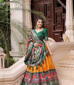 Women's Wear Dola Silk & Printed with foil work Lehenga Choli
