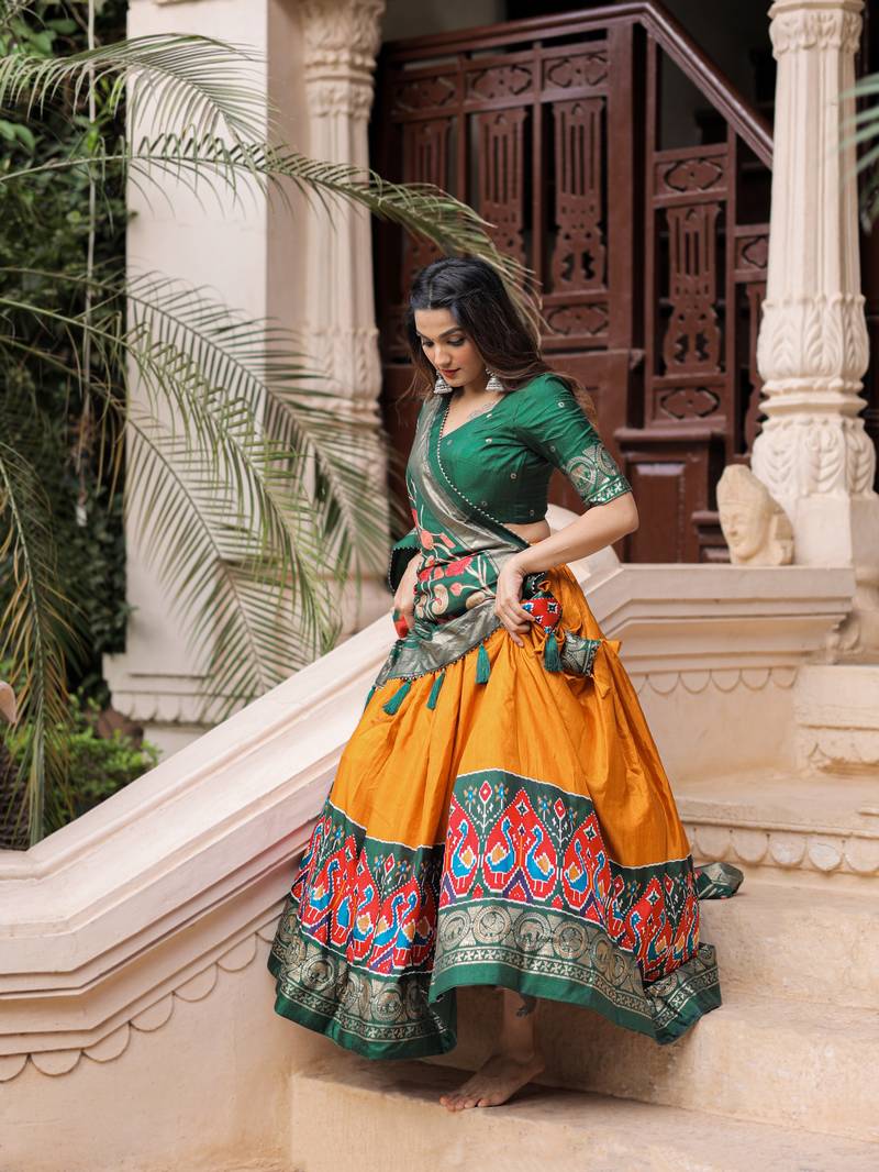 Women's Wear Dola Silk & Printed with foil work Lehenga Choli