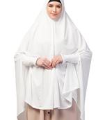white polyester plain hijab