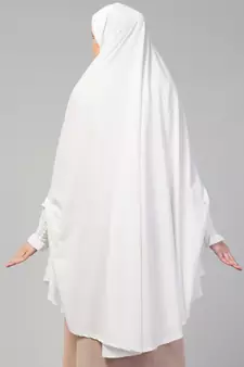 white polyester plain hijab