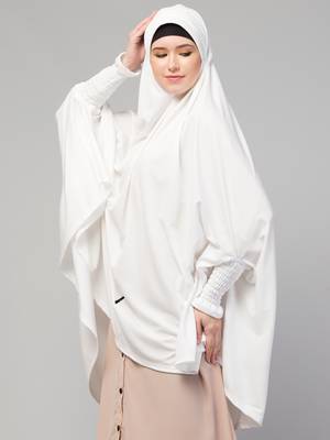 white polyester plain hijab 3