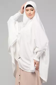 white polyester plain hijab