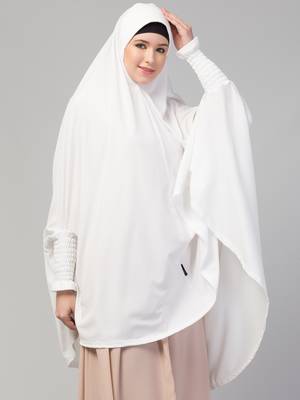 white polyester plain hijab 4