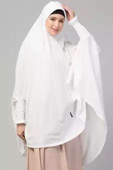 white polyester plain hijab