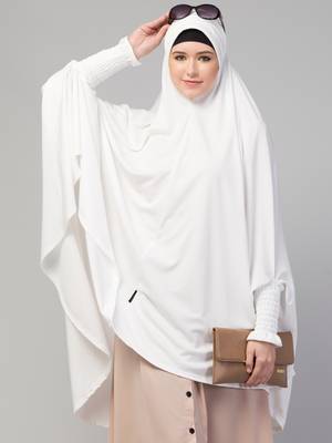 white polyester plain hijab 5