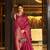 Rani pink woven silk saree with blouse