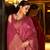 Rani pink woven silk saree with blouse