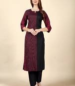 Pink Colour Office Looks Woven Readymade Top Bottom Set