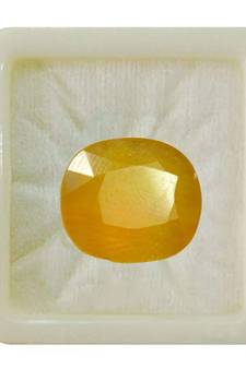 Natural Yellow Sapphire at Wholesale Rate 5.25 Ratti 4.77 Carat Cushion Shape पुखराज Loose Gemstone Rashi Ratan 1 Pcs