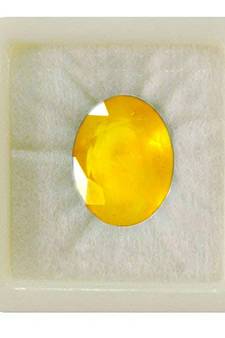 Natural Yellow Sapphire at Wholesale Rate 6.25 Ratti 5.68 Carat Oval Shape पुखराज Loose Gemstone Astrology Purpose 1 Pcs