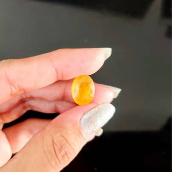 Natural Yellow Sapphire at Wholesale Rate 6.25 Ratti 5.68 Carat Oval Shape पुखराज Loose Gemstone Astrology Purpose 1 Pcs 4