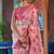 Pink Kadvika Silk Copper Zari  Shimmer Organza Weaving Saree For Women