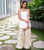 White Tie-Dye Sharara Set