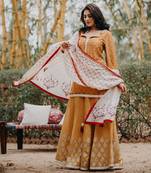 Mustard Printed Sharara Set